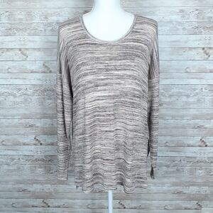 Style & Co Top L Long Sleeved Heathered 476
